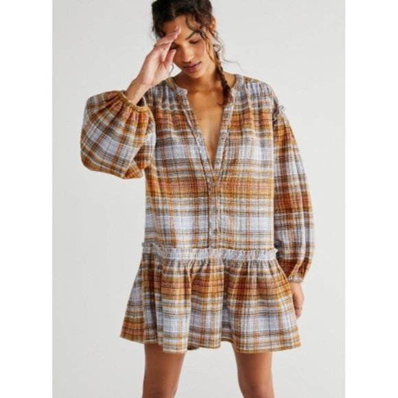 Free People Dresses & Skirts - NEW Free People Alexa Plaid Mini Dress S